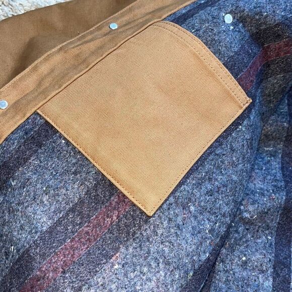Vintage Carhartt Brown Duck Blanket Lined Workwear Chore Jacket Mens 50 USA Made - Picture 5 of 15